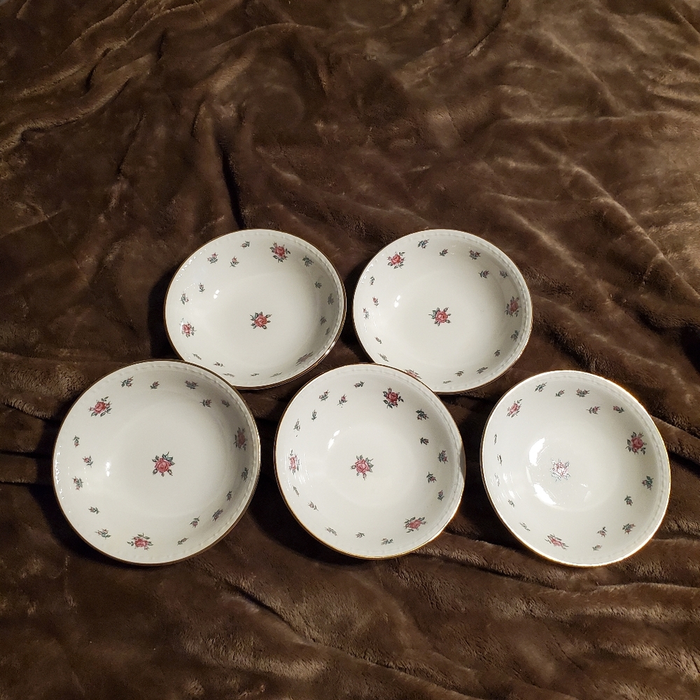 VINTAGE,Homer Laughlin Rambler Rose, Soup bowl1951